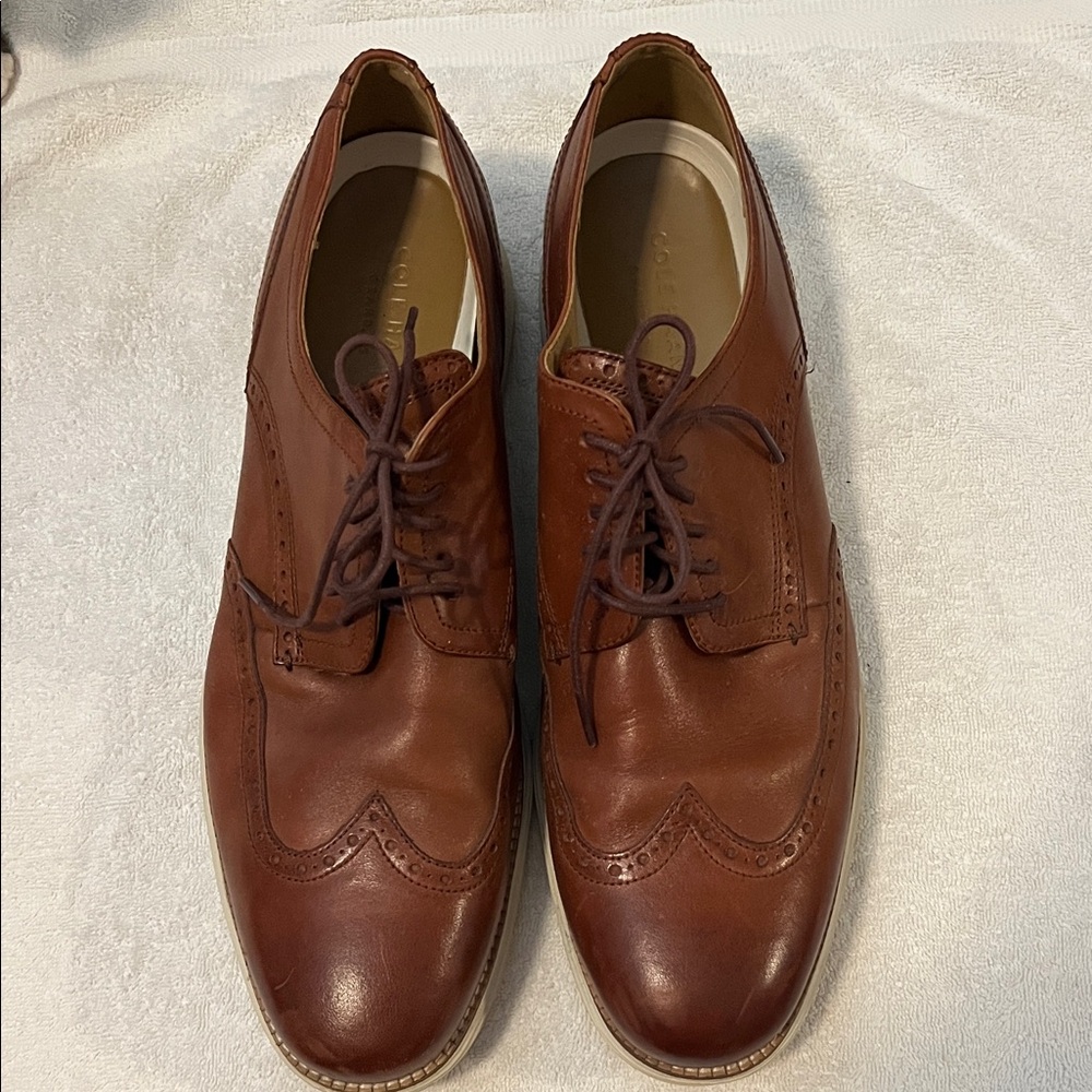 Cole Haan Chestnut Leather Oxfords